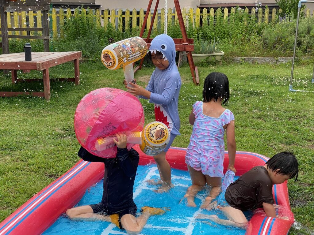 Water play time! Apple Bee International School